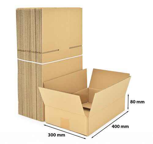 Karton Klapowy NEOPAK B320 400x300x80mm naturalny 100 szt.
