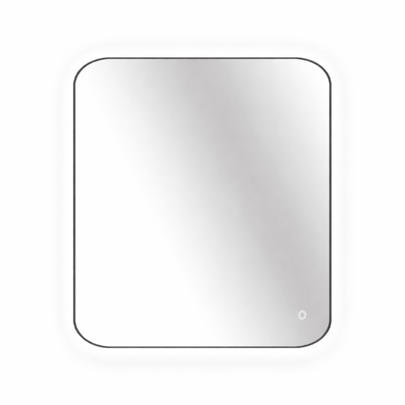 Lustro podświetlane Cordia Plus Tender Line LED Backlight w czarnej ramie 80x60cm z włącznikiem dotykowym i matą grzewczą 1szt.