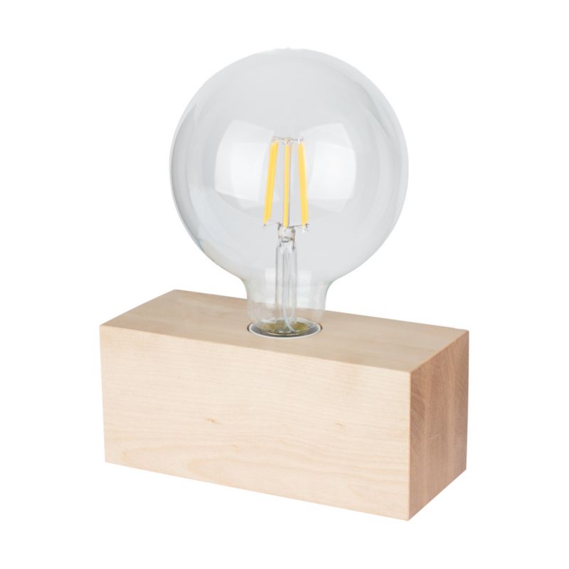 Drewniana Lampa Stołowa SPOT Light Theo 1xE27 Max.25W Naturalna Brzoza FSC, Polski Producent, 1 szt.