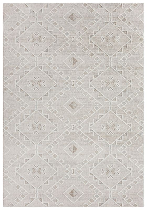 Dywan wewnętrzny Taranto SC85B prostokąt Mazovia 160x 230 cm beżowy,kremowy motyw etniczny,geometryczny krótki włos 1 szt.