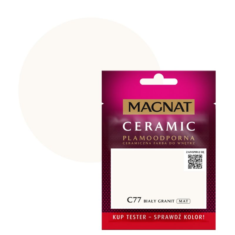 Tester farby Magnat Ceramic C77 biały granit 0,03 l