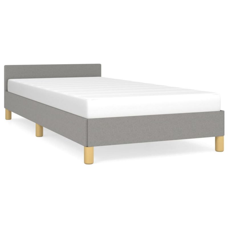 Łóżko tapicerowane WaszeMeble 100x200 cm jasnoszara WM-347391 1 szt.