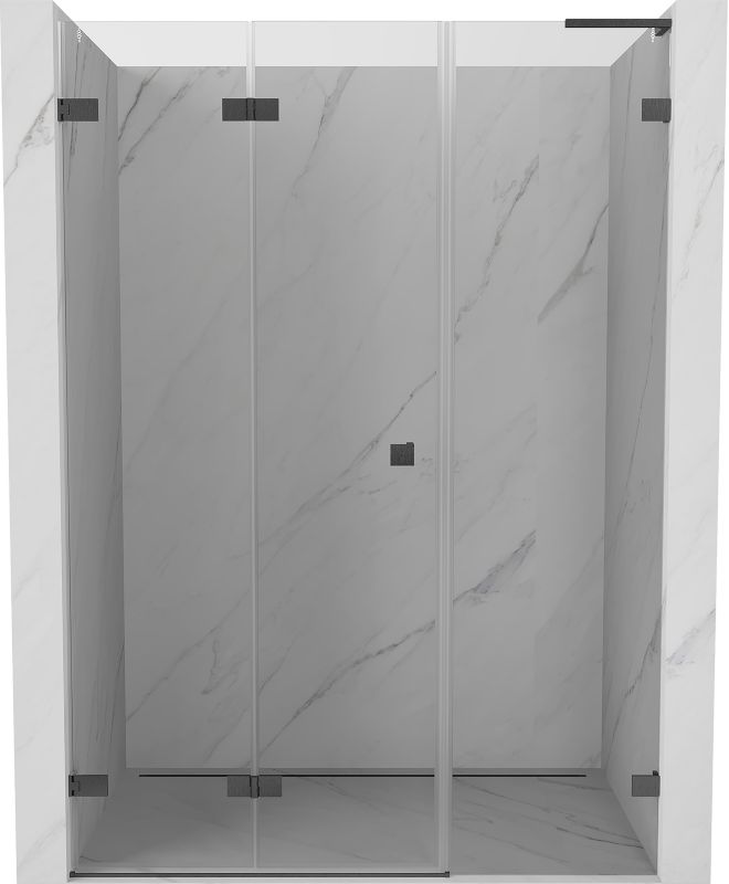 Drzwi prysznicowe składane Mexen Lunar-F lewa gun gray 150x200 cm 1 szt.