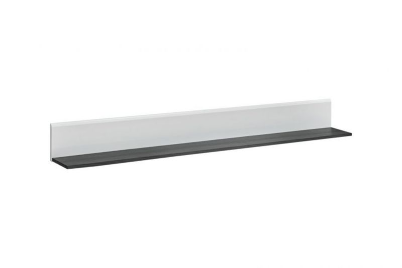 Półka Furnival SOLIDO TWIN sosna czarna/biały połysk 1 szt.