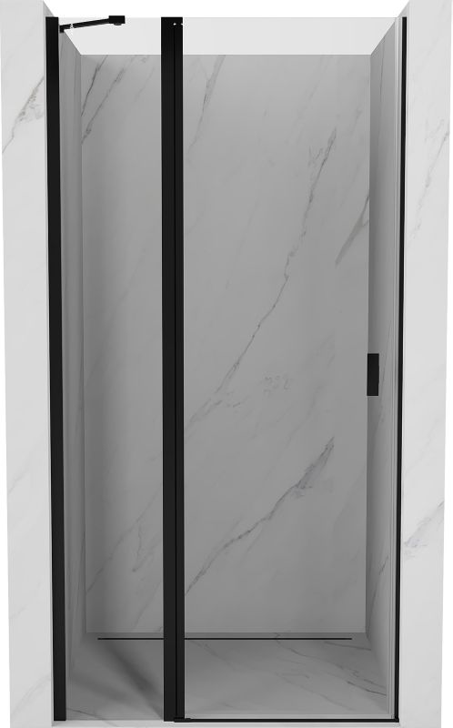 Drzwi uchylne Mexen Mist czarne 95 cm - transparent 1 szt
