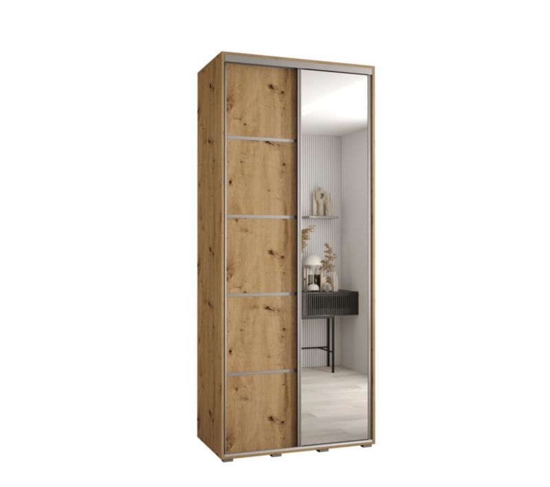 Szafa przesuwna Abiks DAVOS 5 wysoka szer.120cm gł.45cm artisan/artisan/srebrny 1szt.