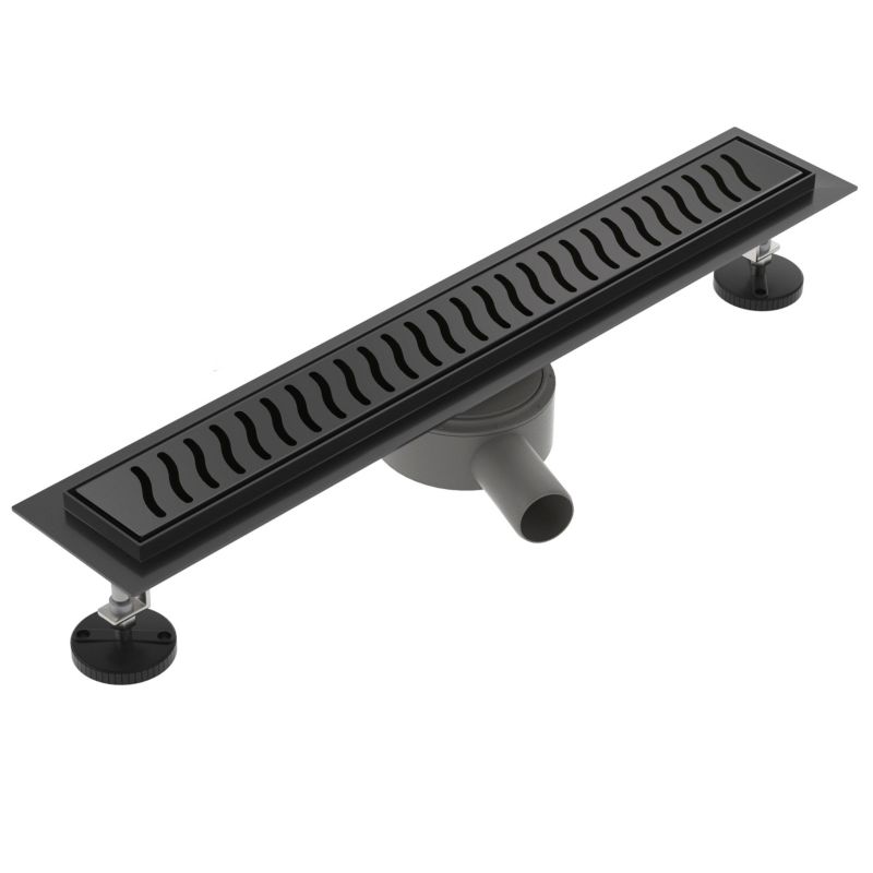 Odpływ liniowy obrotowy SEVANTE z maskownicą WK141 90 cm czarny FLAT 1szt.