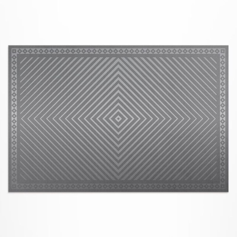 Zewnętrzny Dywan Winylowy Wallfluent 100x150 cm Geometryczne romby designerskie linie 1 szt.