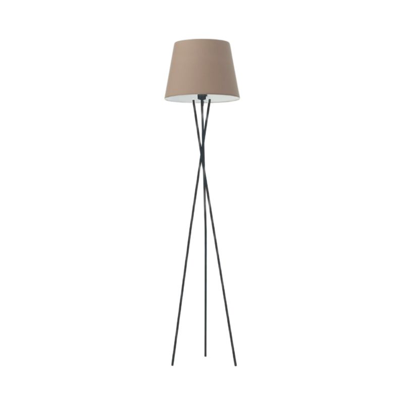 Lampa stojąca Volta Light Factory podłogowa trójnóg z abażurem beżowy stożek MORIS 1szt.