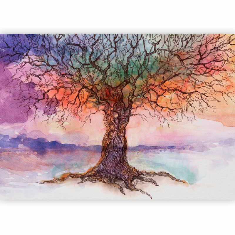 Fototapeta samoprzylepna Artgeist Pejzaże szara 196x140 (4 części) 10027aa rolka 1 szt