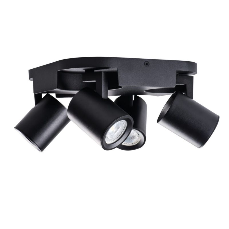 Lampa sufitowa Kanlux Laurin czarna 4 x GU10 x 35W wym: 22 x 22 cm - 1 szt.