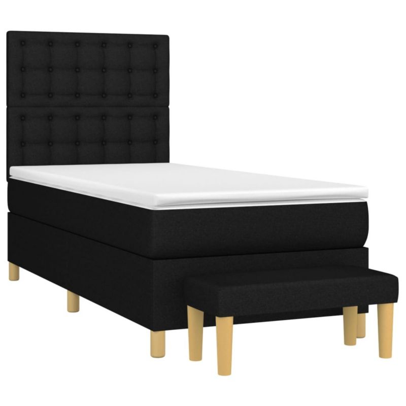 Łóżko kontynentalne WaszeMeble 90x200 cm czarne WM-3137447 1 szt.