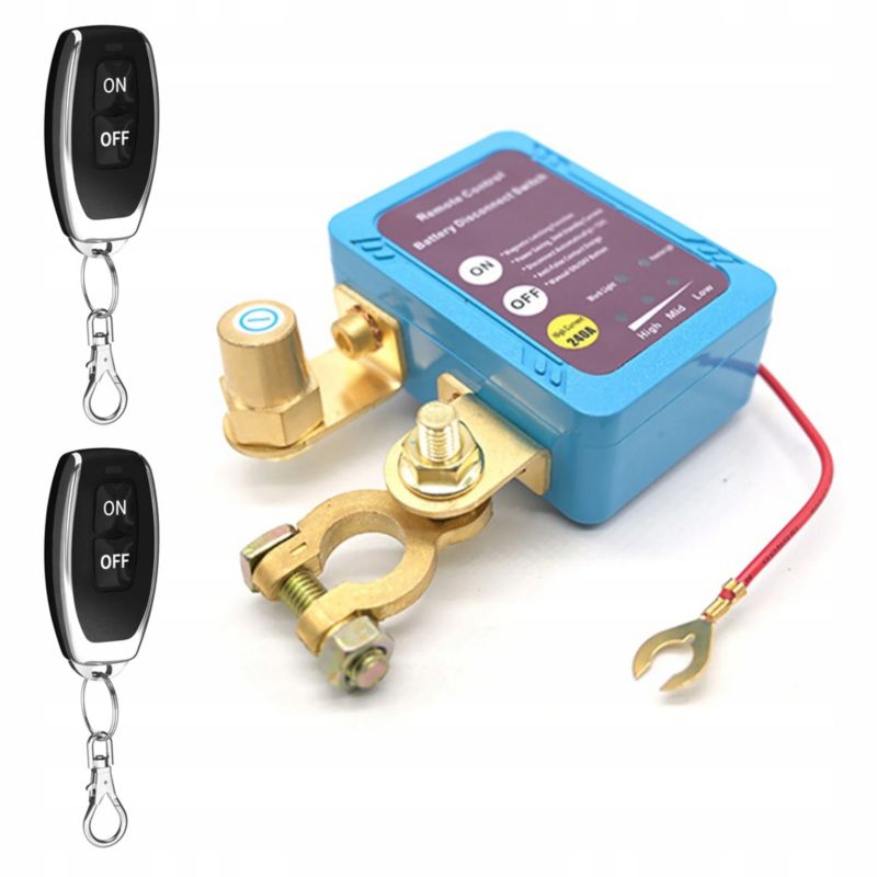 Zdalny automatyczny wyłącznik Mimport odłącznik akumulatora 12v 240a 2x pilot 1szt.
