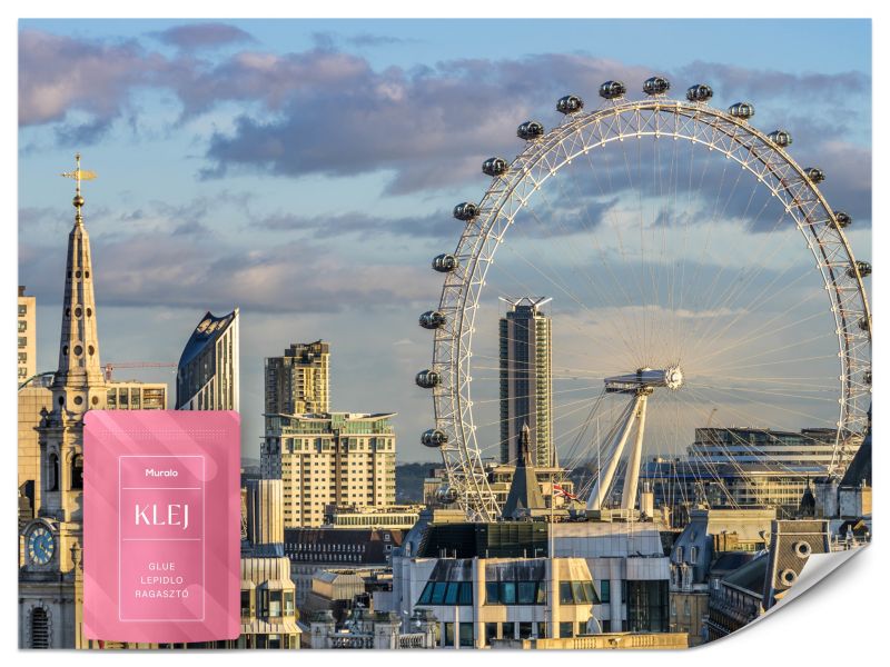Fototapeta Muralo London Eye Krajobraz Dużego Miasta 400x280 cm 1szt.