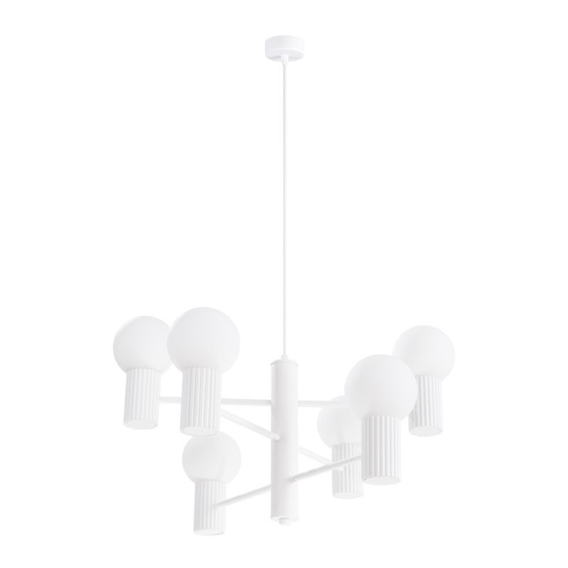 Lampa wisząca Sollux HALO biała 6xG9x8W wym:230x64x64cm IP20 -1 szt.