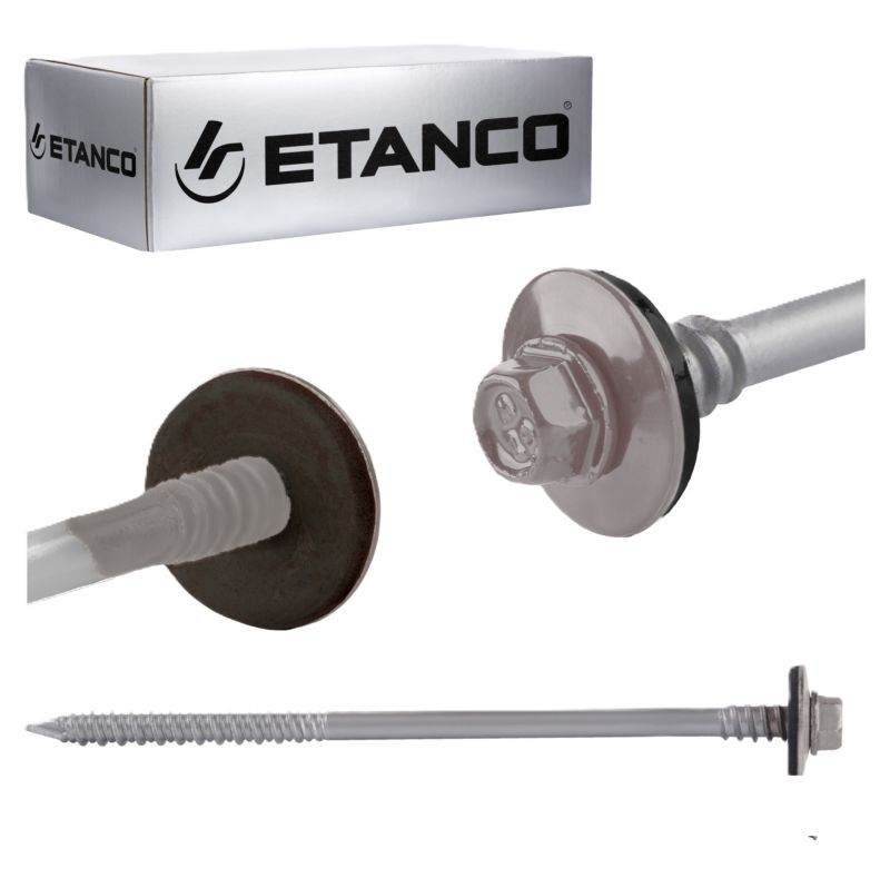 Wkręty do płyt warstwowych Etanco GTRW SP A19 6,4/7x160 mm RAL 9007 100szt
