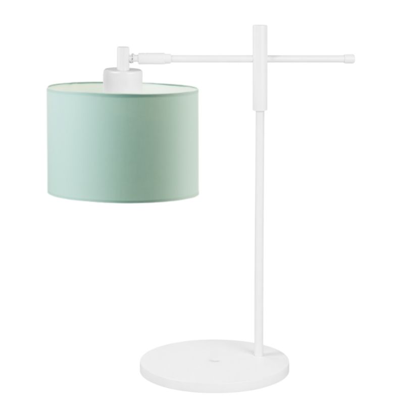 Lampka Nocna Volta Light Factory Miko Abażur Biały/Miętowy 1xE27 1szt.