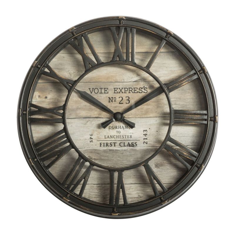Zegar ścienny Vintage Atmosphera brązowy mdf 21 cm 1 szt.