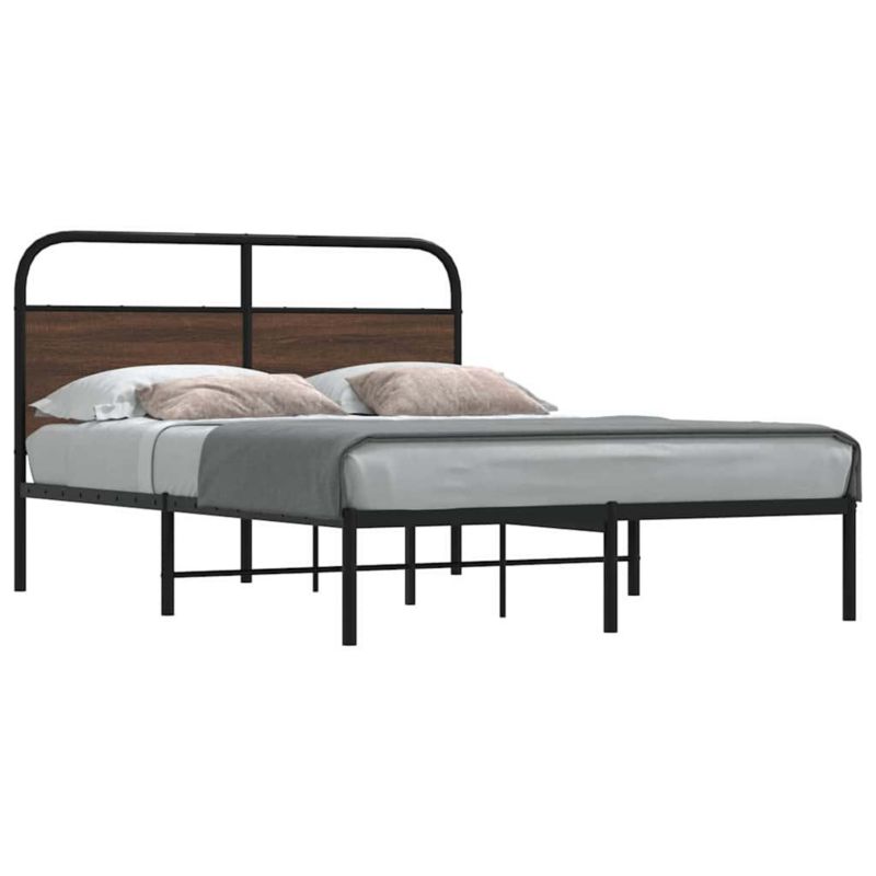 Łóżko metalowe WaszeMeble 135x190 cm brązowy WM-4100306 1 szt.
