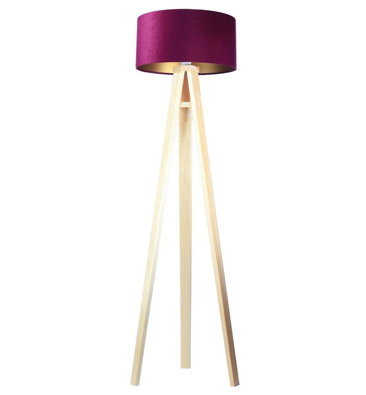 Lampa Bps Koncept stojąca HOME 50 fioletowa/złota/sosna 1 szt