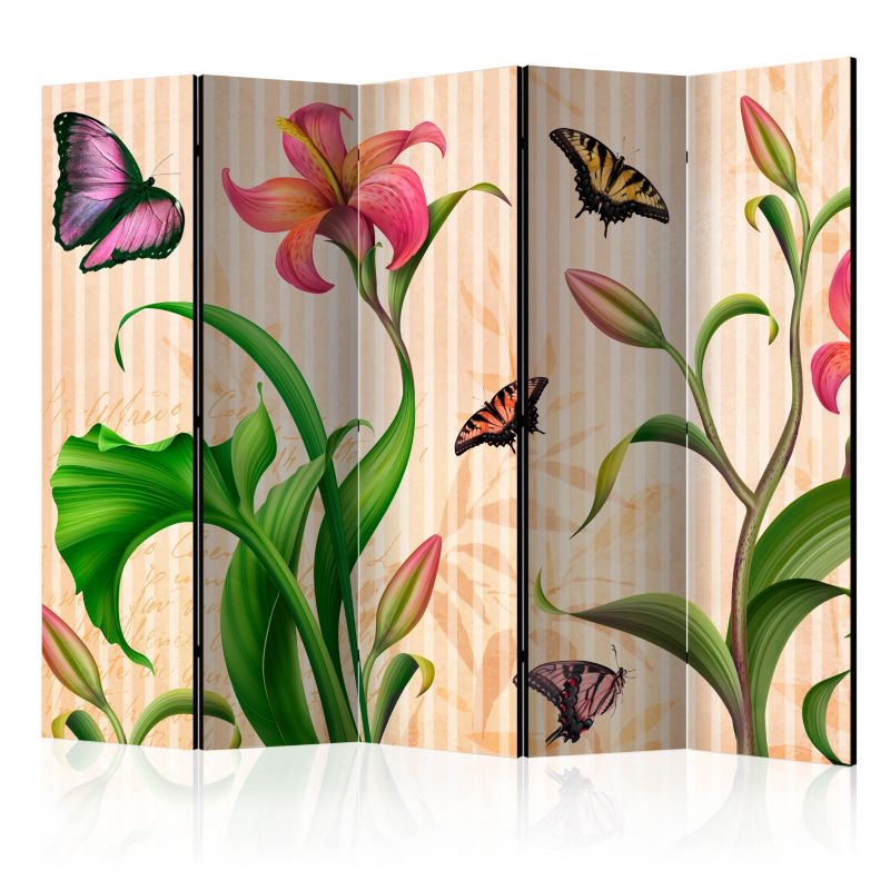 Parawan dwustronny Artgeist Kwiaty 225x172 cm Kwiaty 1 szt