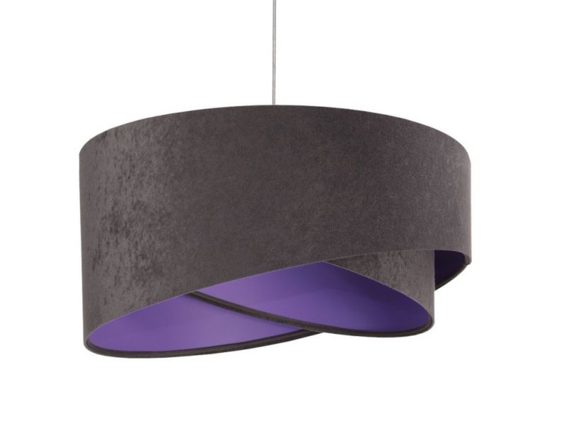 Lampa Bps Koncept wisząca GEMSTONE GRAY grafitowa/ciemnofioletowa 1 szt