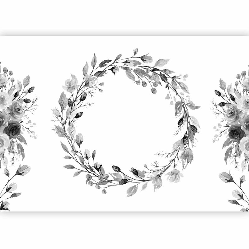 Fototapeta flizelinowa Artgeist 170 g/m2 wodoodporna Kwiaty czarna 200x140 (4 części) 10125ac rolka 1 szt