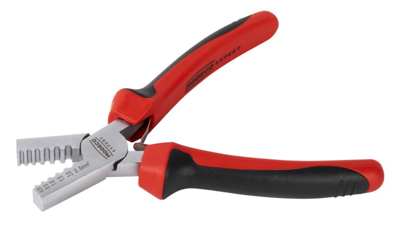Szczypce Modeco Expert do zaciskania końcówek tulejkowych 1,5-6mm2 140mm TPR - blister - 1 szt.