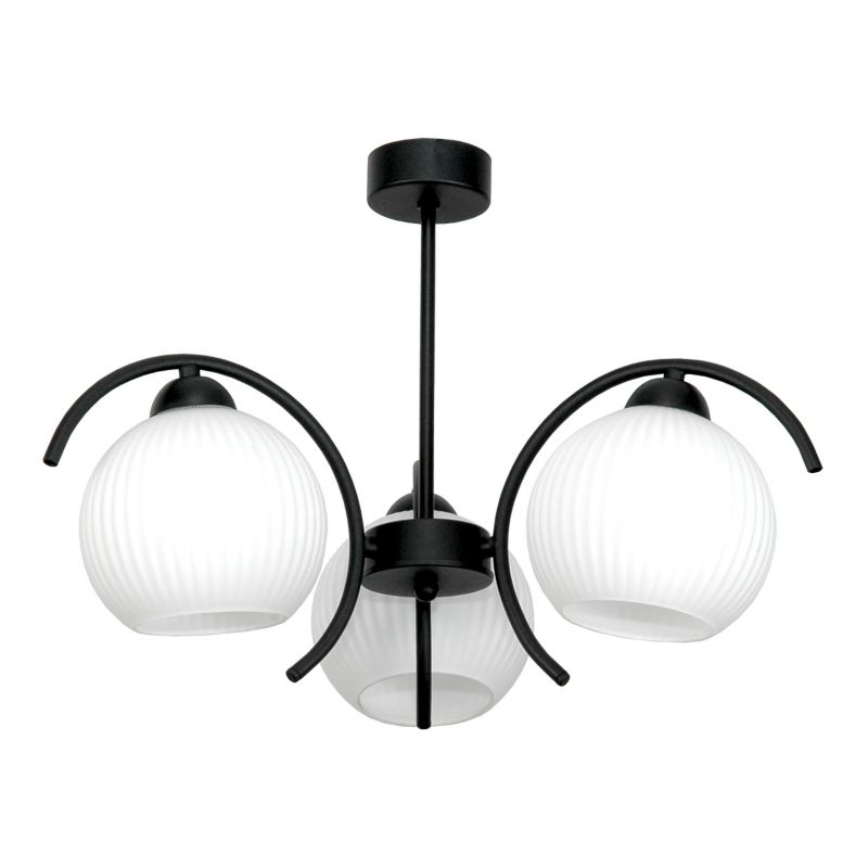 Lampa wisząca EDYLIT białe klosze czarna loft 3xE27 nowoczesna sufitowa 15-332 DANI 1 szt.