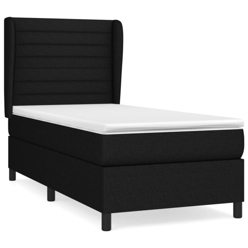 Łóżko z materacem WaszeMeble 80x200 cm Czarny tkanina WM-3127999 1 szt.
