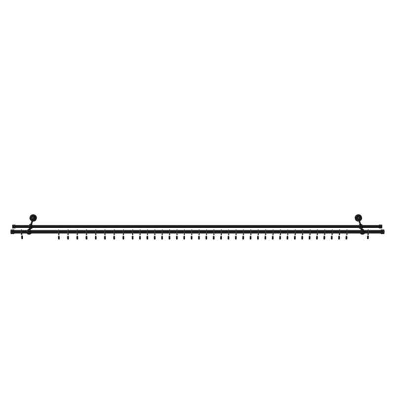 Karnisz podwójny GoodHome Araxosi 19 mm 200 cm czarny
