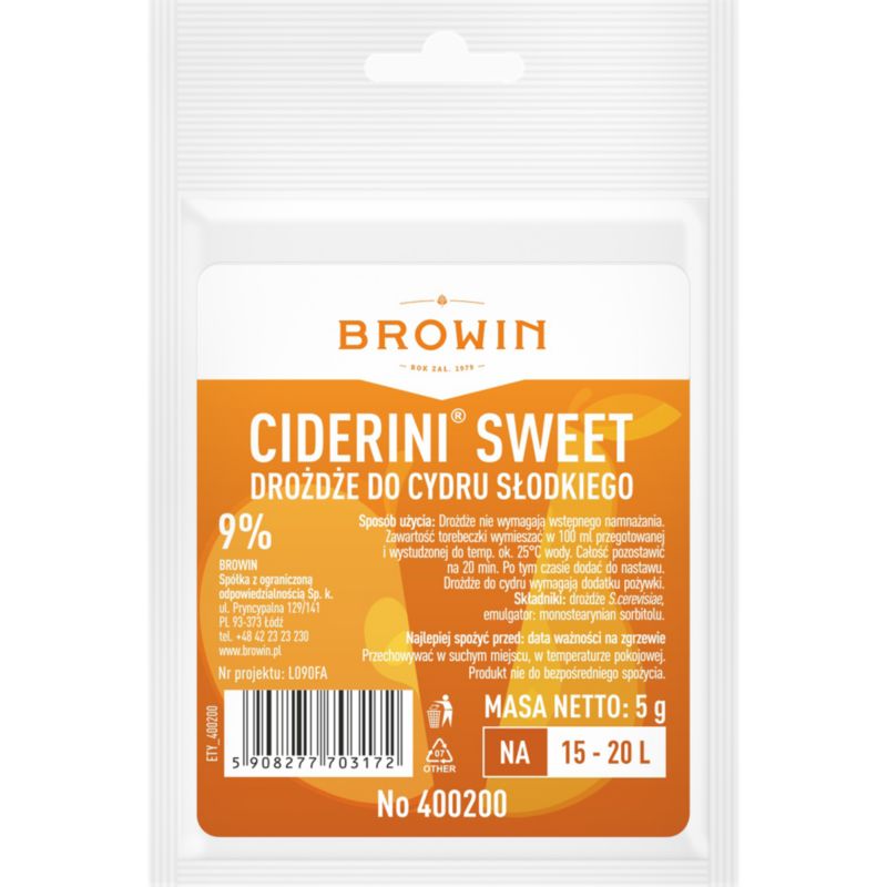 Drożdże cydrowe Ciderini Sweet 5 g