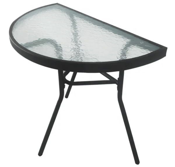 Stolik kawowy Songmics stół ogrodowy balkonowy półokrągły 70cm 1 szt.