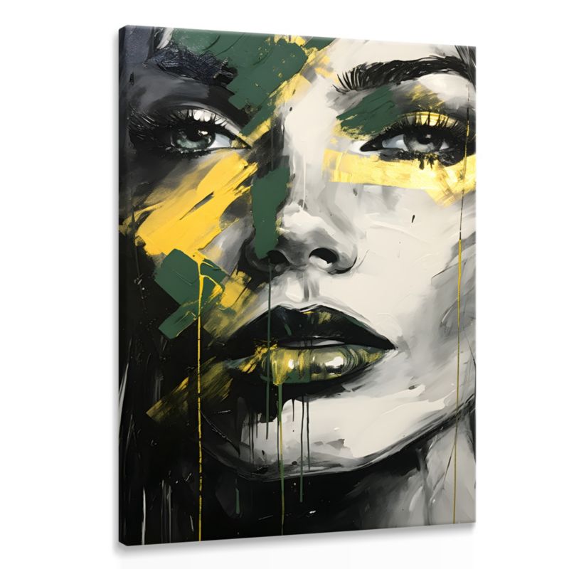 Obraz Muralo Nowoczesny Portret Kobieca Twarz Abstrakcja 30x40 cm 1 szt.