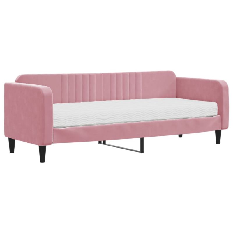 Sofa rozkładana WaszeMeble 80x200 cm Różowy aksamit WM-3197035 1 szt.
