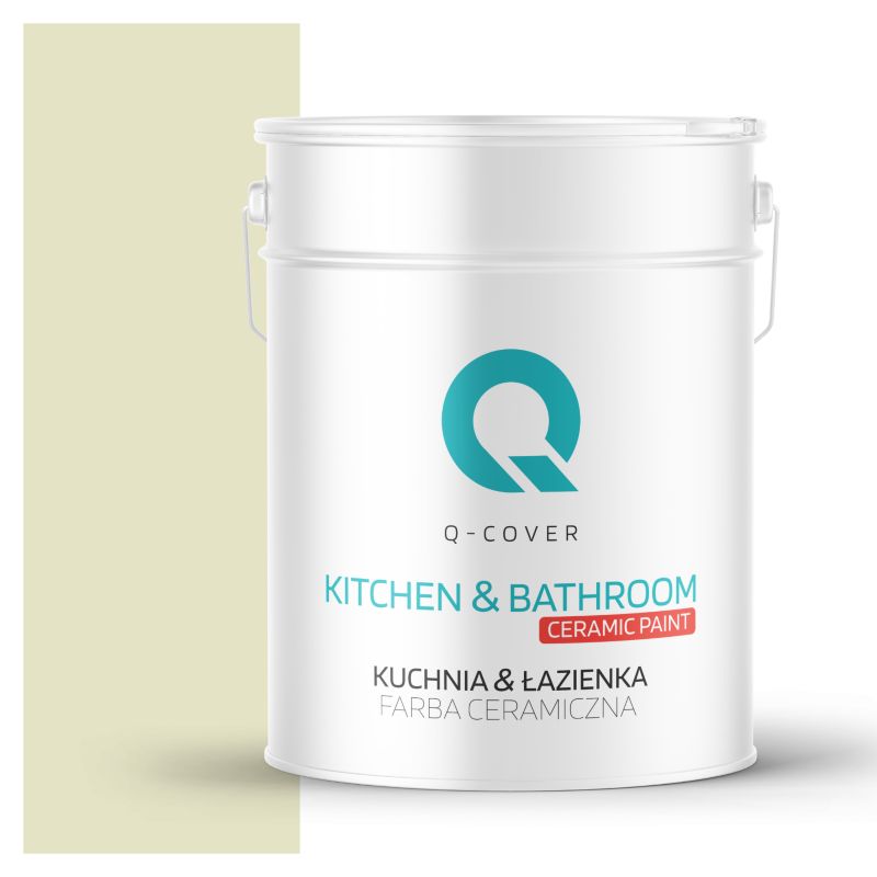 Farba Ceramiczna Kuchnia & Łazienka Q-Cover Biel złamana w groszkowy H2476 Głęboki Mat 10L