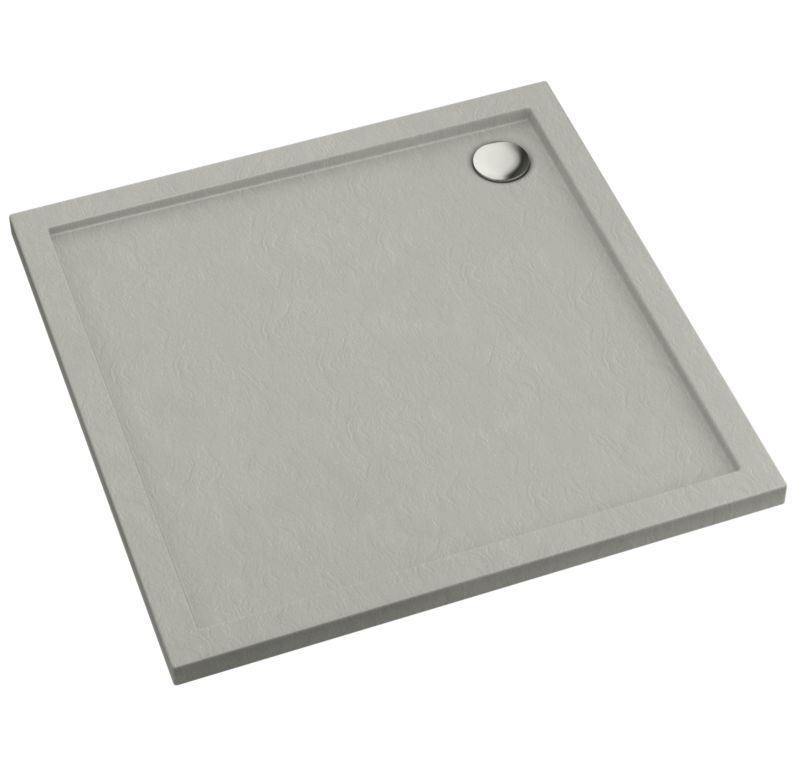 Brodzik kwadratowy Schedpol Atla 80 x 80 x 4 cm cement strukturalny