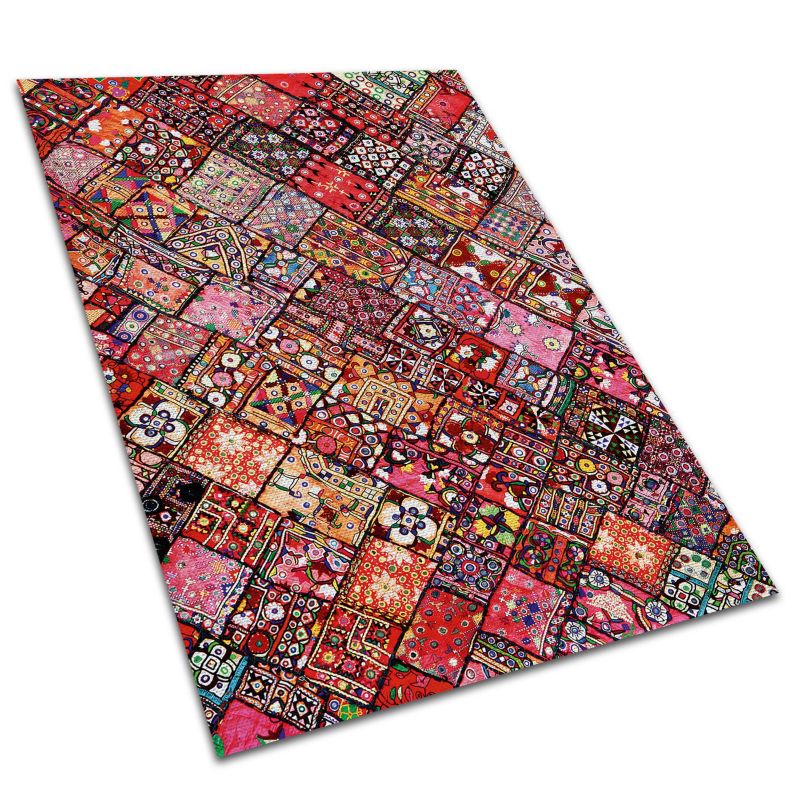 Winylowy Dywan Tarasowy Tulup 60x90 cm Wodoodporny, Lekki Patchwork mozaika 1 szt.