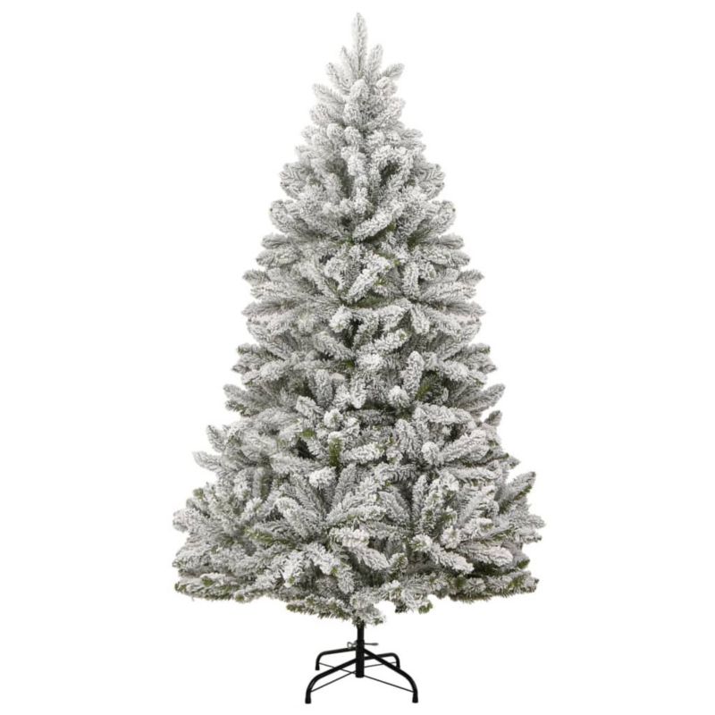 Choinka sztuczna VidaXL zawiasowa, ośnieżona 270 cm biały 1 szt.