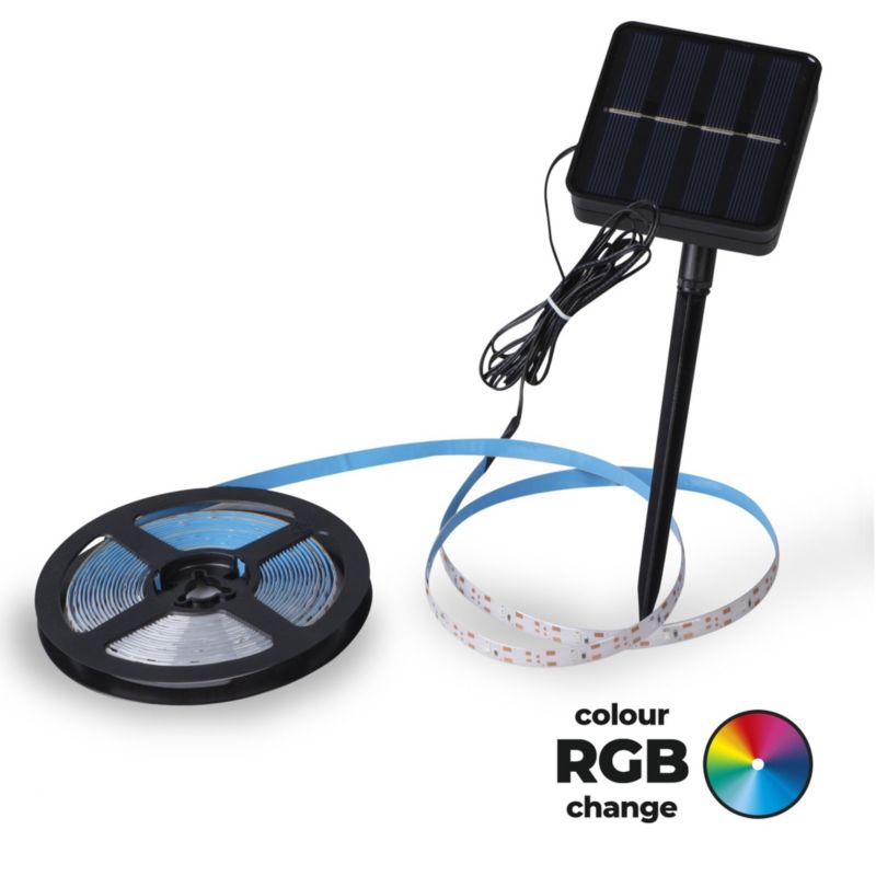 Oprawa solarna LED LightLogic LL HUAL SLR 5M RGB 66246 IP44 taśma 1 szt.