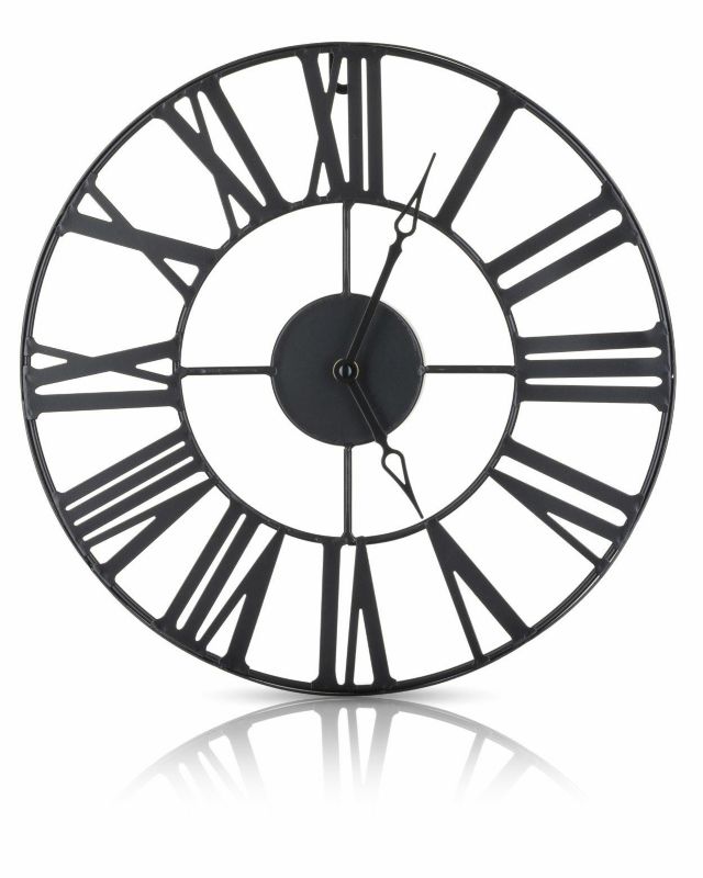 Zegar ścienny Vintage Atmosphera czarny metal 36,5 cm
