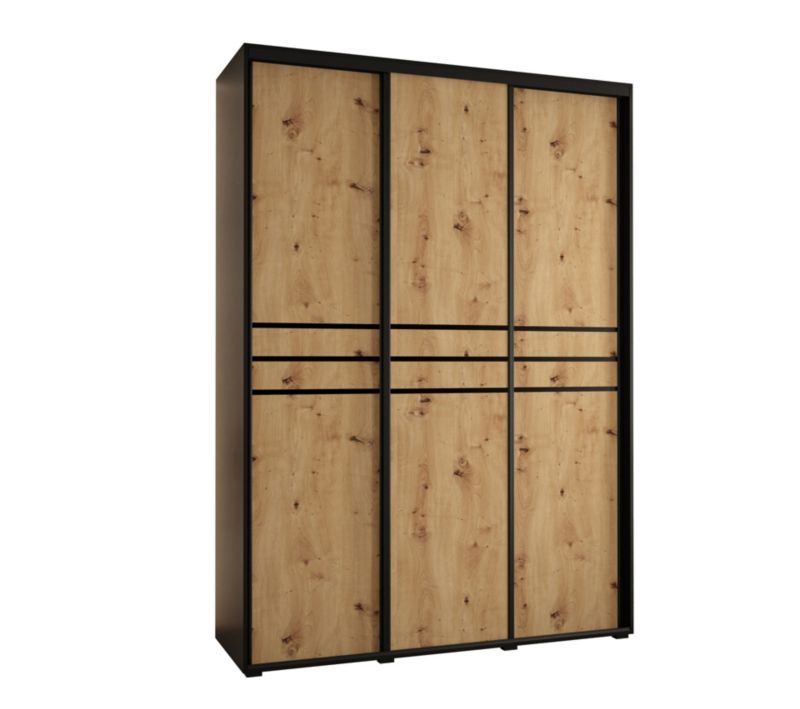 Szafa przesuwna Abiks DAVOS 10 wysoka szer.170cm czarny/artisan/czarny 1szt.