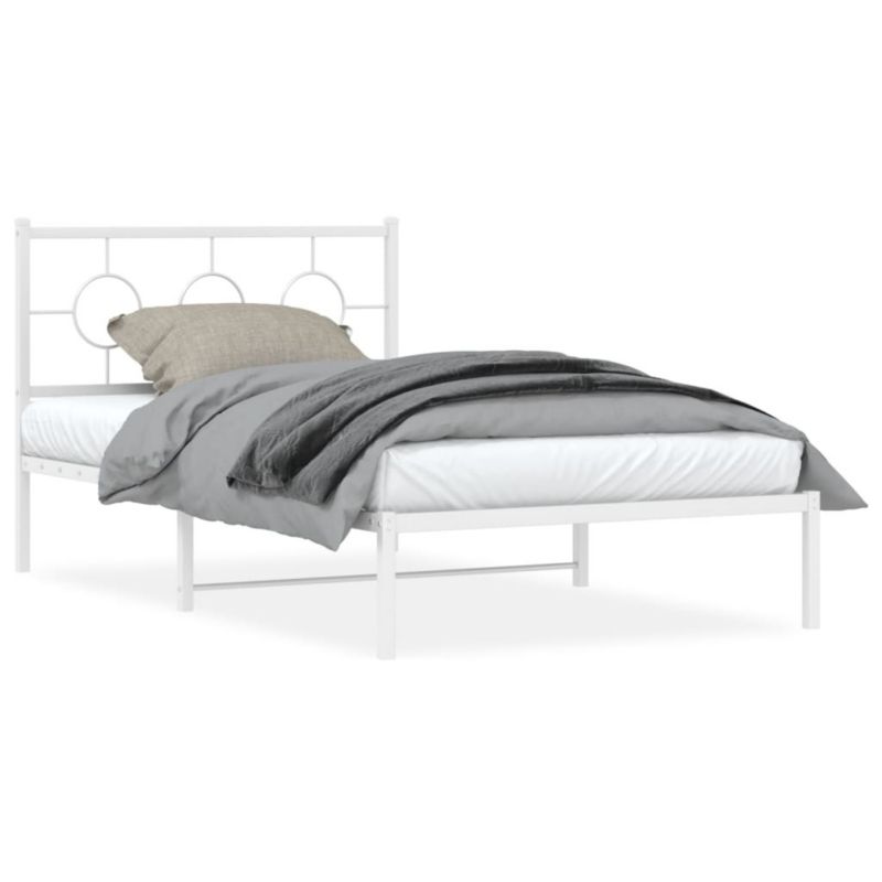 Łóżko metalowe WaszeMeble 107x203 cm biała WM-376289 1 szt.