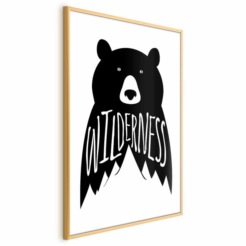 Plakat Artgeist Wilderness 21x30 cm z ramą złotą bez marginesu 1 szt