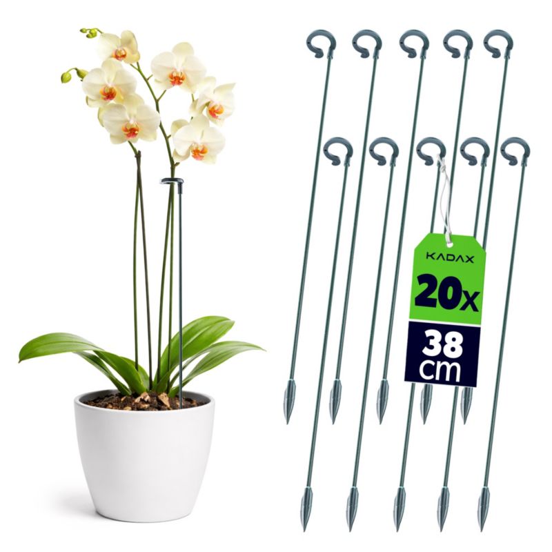 Podpora KADAX do roślin 38 cm włókno szklane zielona 20 szt.