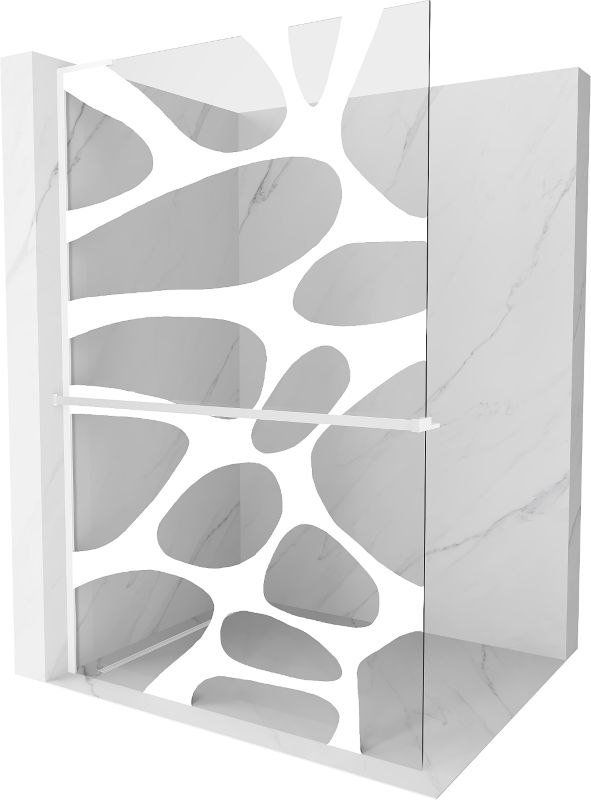 Ścianka prysznicowa Mexen Kioto+ L biały wzór 120 x 200 cm 800-120-123-20-97 1 szt.