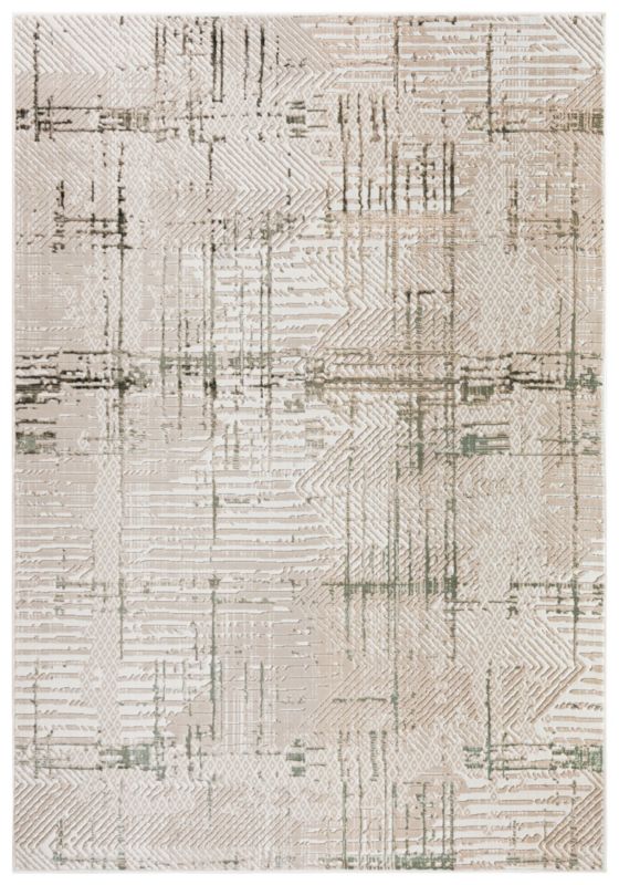 Dywan Nowoczesny Abstrakcyjny Forli Verde 160 x 230 cm beżowy, zielony 1 szt.