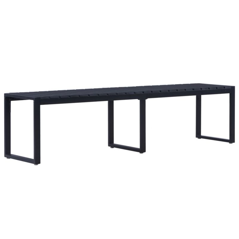 Ławka ogrodowa vidaxl 180 x 40 x 45 cm 49493 czarny 1 szt