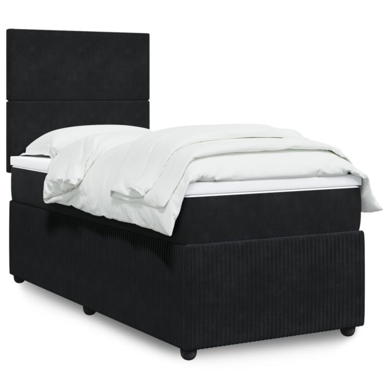 Łóżko kontynentalne WaszeMeble 90x200 cm czarne WM-3292234 1 szt.