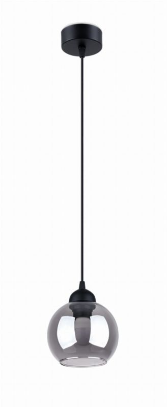 Lampa sufitowa wisząca Sollux Lighting Alino 8615 czarna-dymiona szerokość 15 cm 1xE27 x 1 szt.